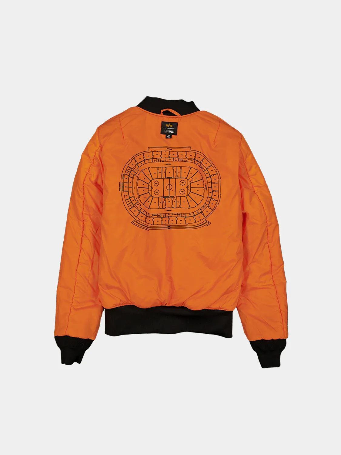 Alpha Industries MA-1 Detroit Red Wings bomber negru camuflaj