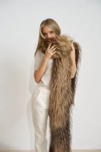 Mareus 685 șal lung blană vulpe bronz 250 cm