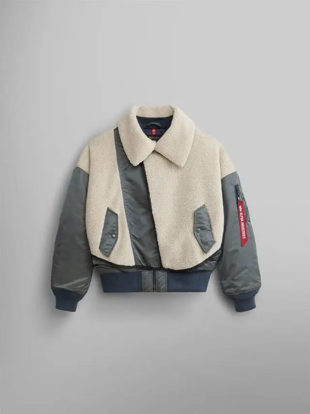 Alpha Industries B-15 Sherpa geaca bomber dama gri calduros