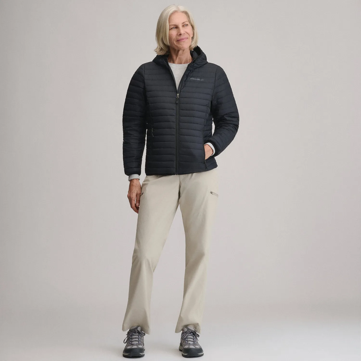 Eddie Bauer Microlight geacă puf damă neagră