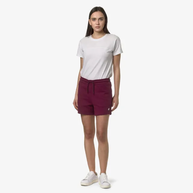 K-Way Rika K71229W pantaloni scurti rosu inchis bumbac