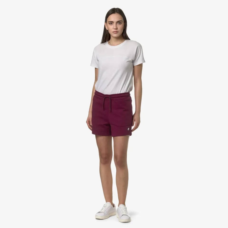K-Way Rika K71229W pantaloni scurti rosu inchis bumbac