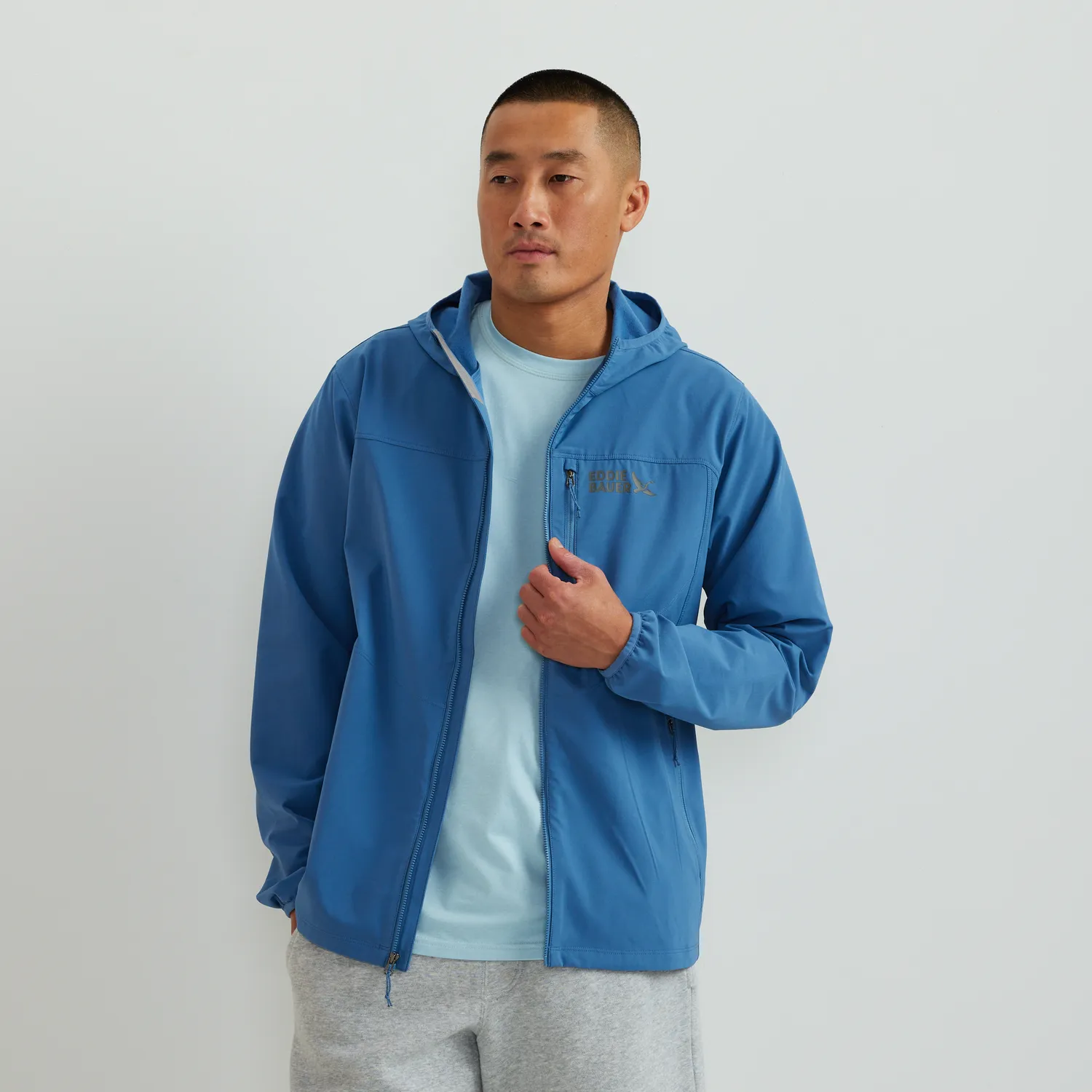 Eddie Bauer Stratify hanorac barbati Tile Blue UPF50+