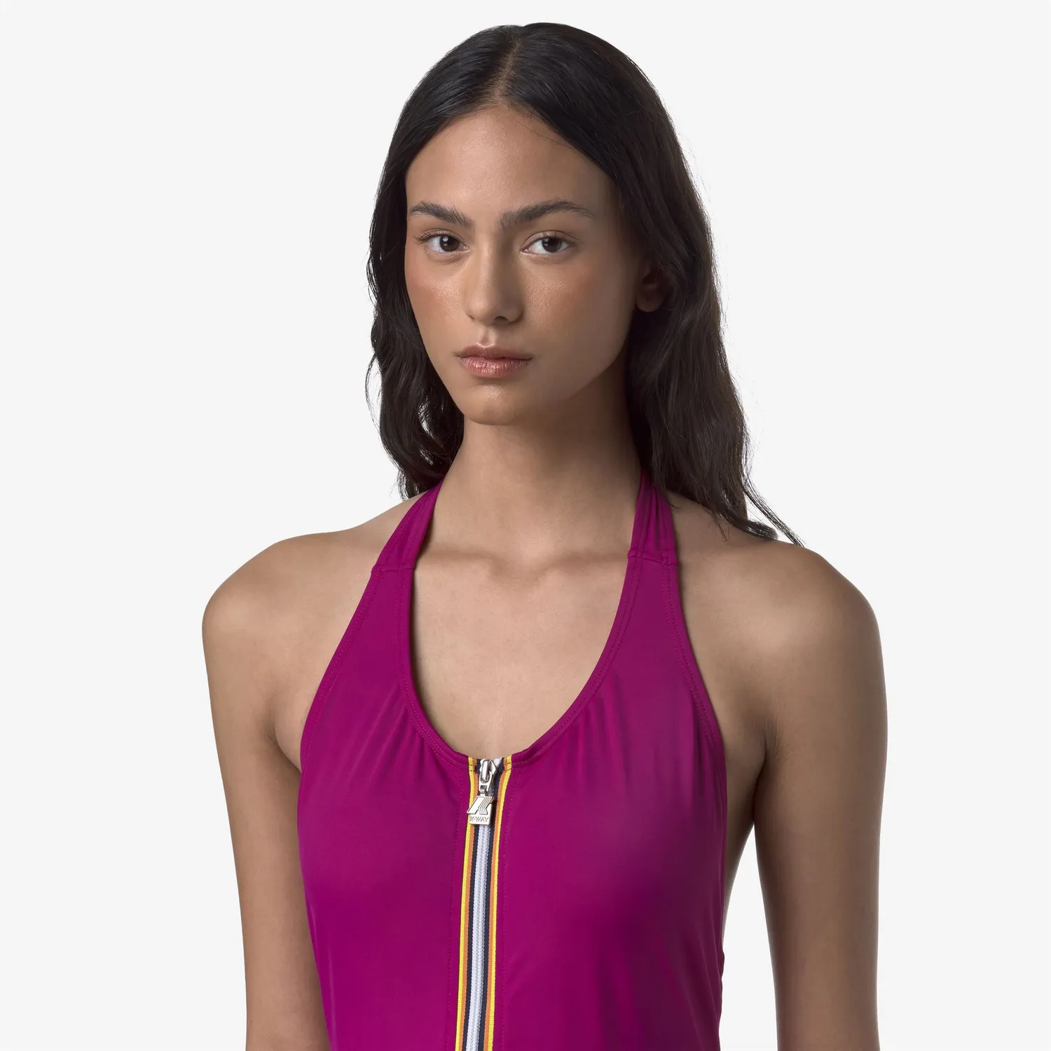 K-Way Sylvie Beach costum baie dama fucsia