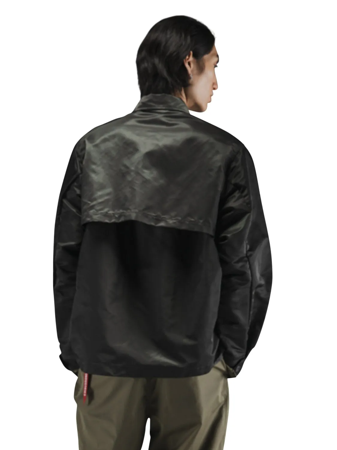 Alpha Industries Flight LS Overshirt supracamasa charcoal nylon