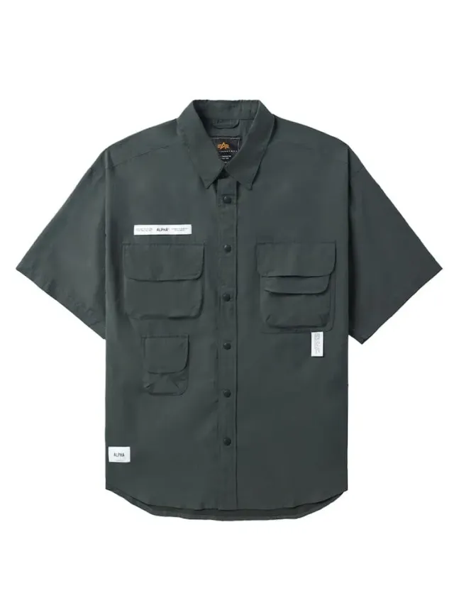 Alpha Industries Unfrm Nylon Utility cămașă teal nailon