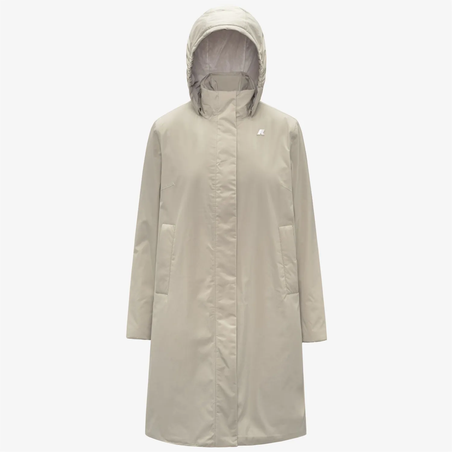K-Way Sonja Soft Touch palton dama bej lung Primaloft