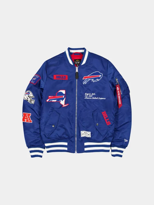 Alpha Industries MA-1 Buffalo Bills bomber albastru