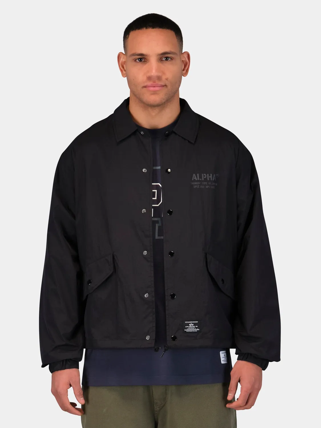 Alpha Industries Coaches geaca neagra usoara impermeabila