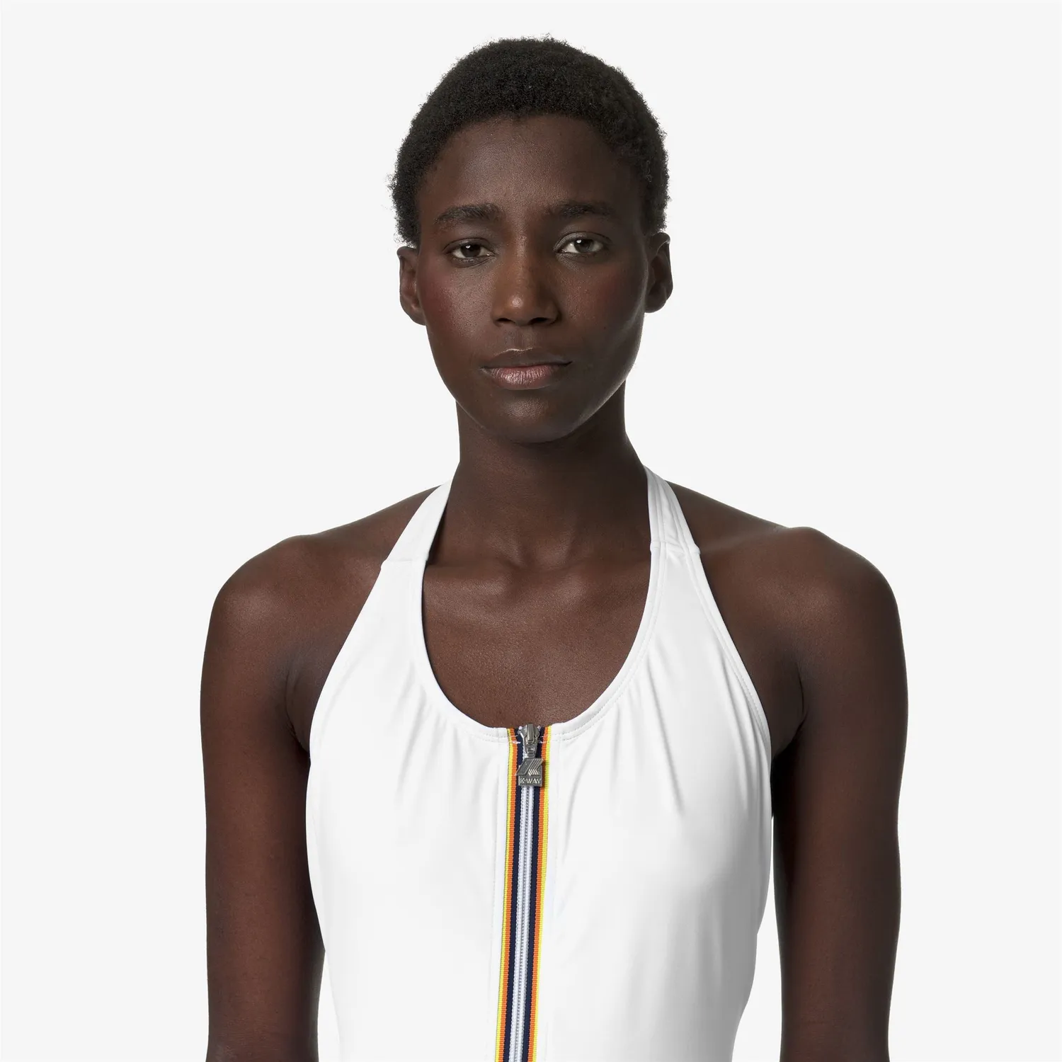 K-Way Sylvie Beach costum baie alb dintr-o bucata