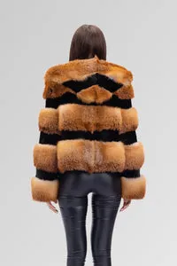 Mareus Brown Frost 243 haina blana vulpe maro cu gluga