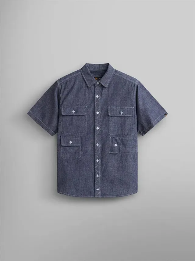 Alpha Industries Multi Pocket camasa albastru chambray