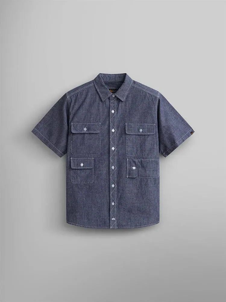 Alpha Industries Multi Pocket camasa albastru chambray