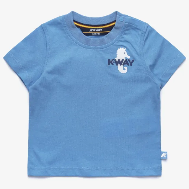 K-Way E. Pete Hippocampus tricou copii Blue Cielo bumbac