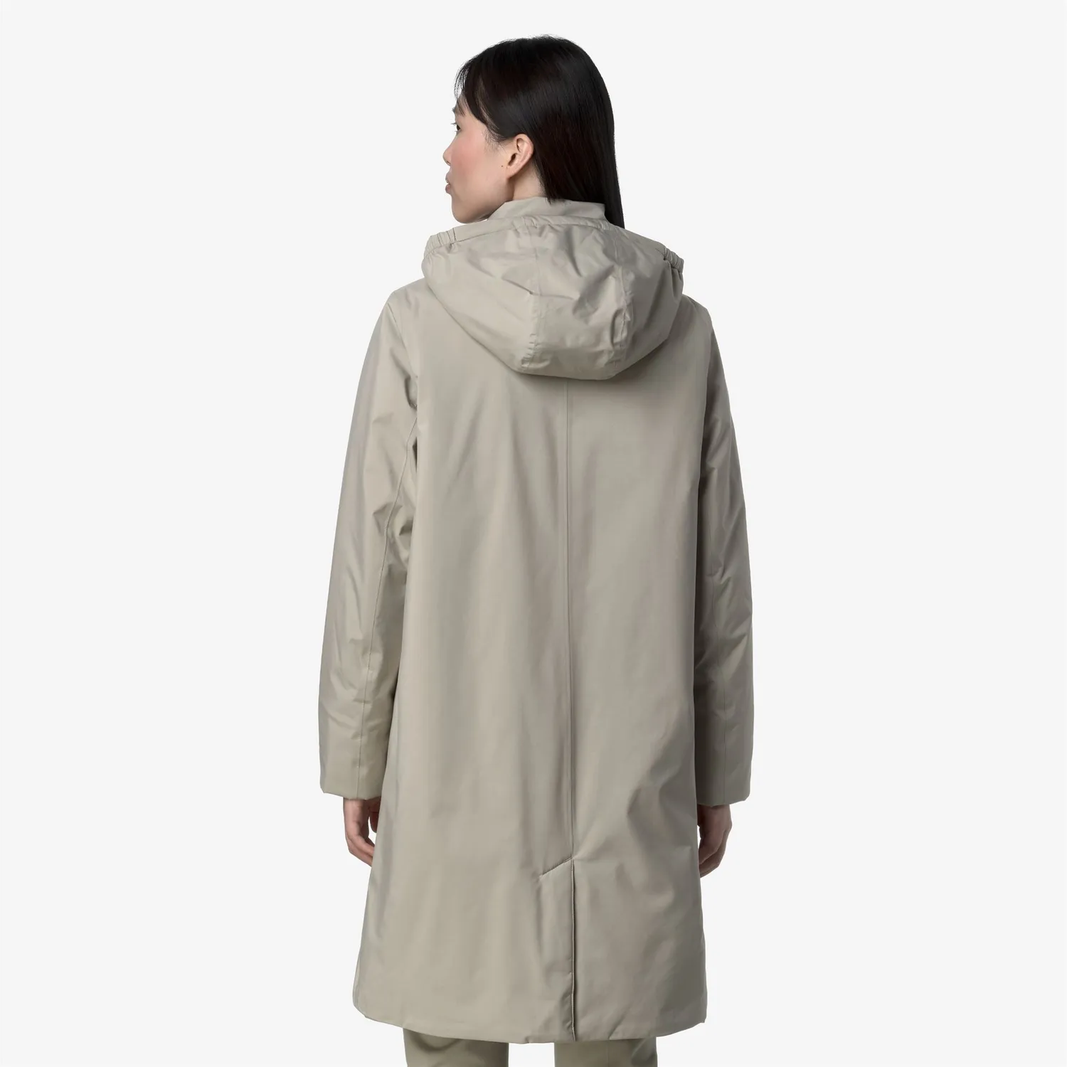 K-Way Sonja Soft Touch palton dama bej lung Primaloft