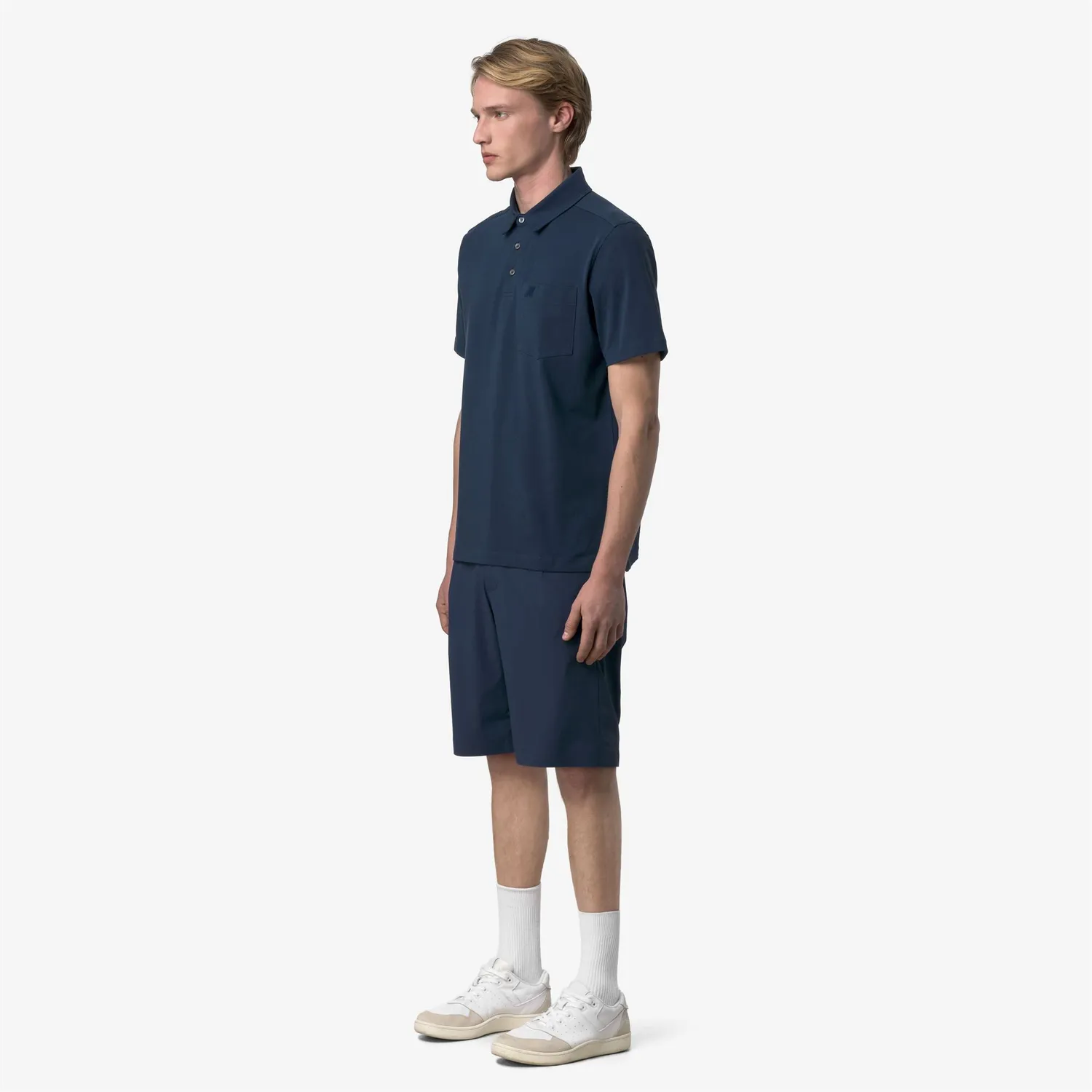 K-Way Vanoine Light polo bărbați albastru din bumbac