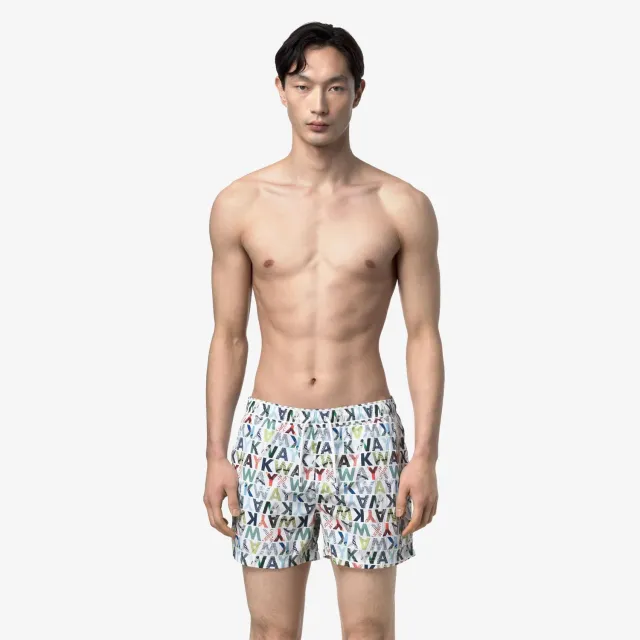 K-Way Hazel Graphic Beach sort inot gri imprimat