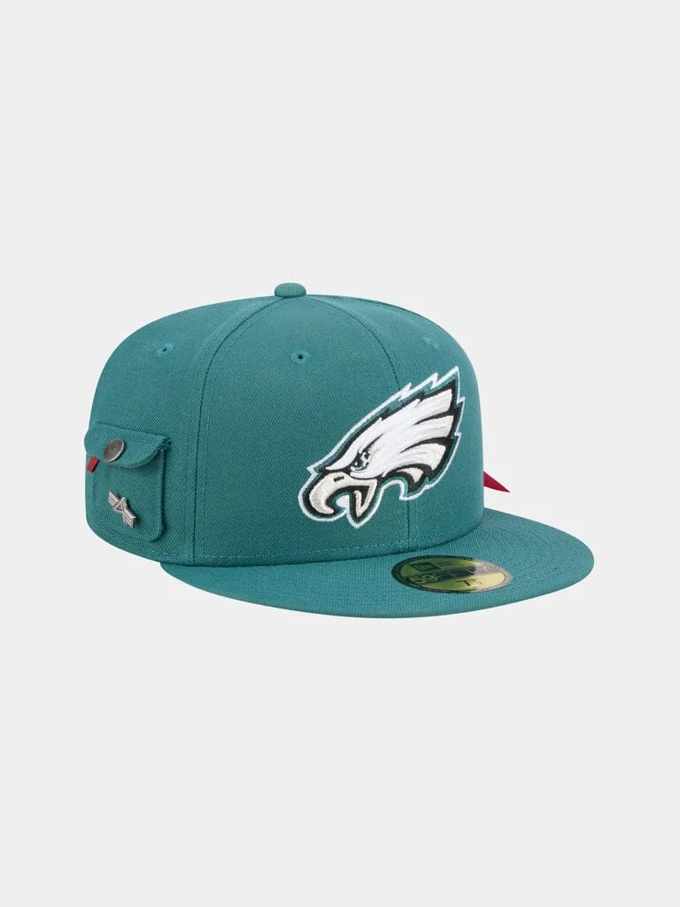 Alpha Industries 59Fifty Philadelphia Eagles sapca teal