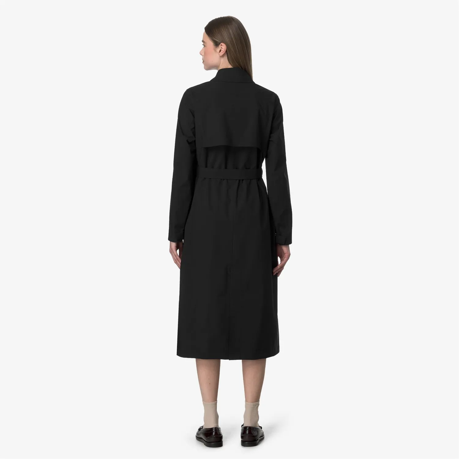 K-Way Barbra Stretch palton damă negru lung