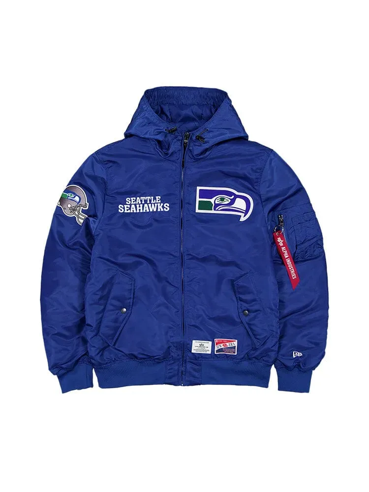 Alpha Industries Seattle Seahawks L-2B geacă bomber albastră