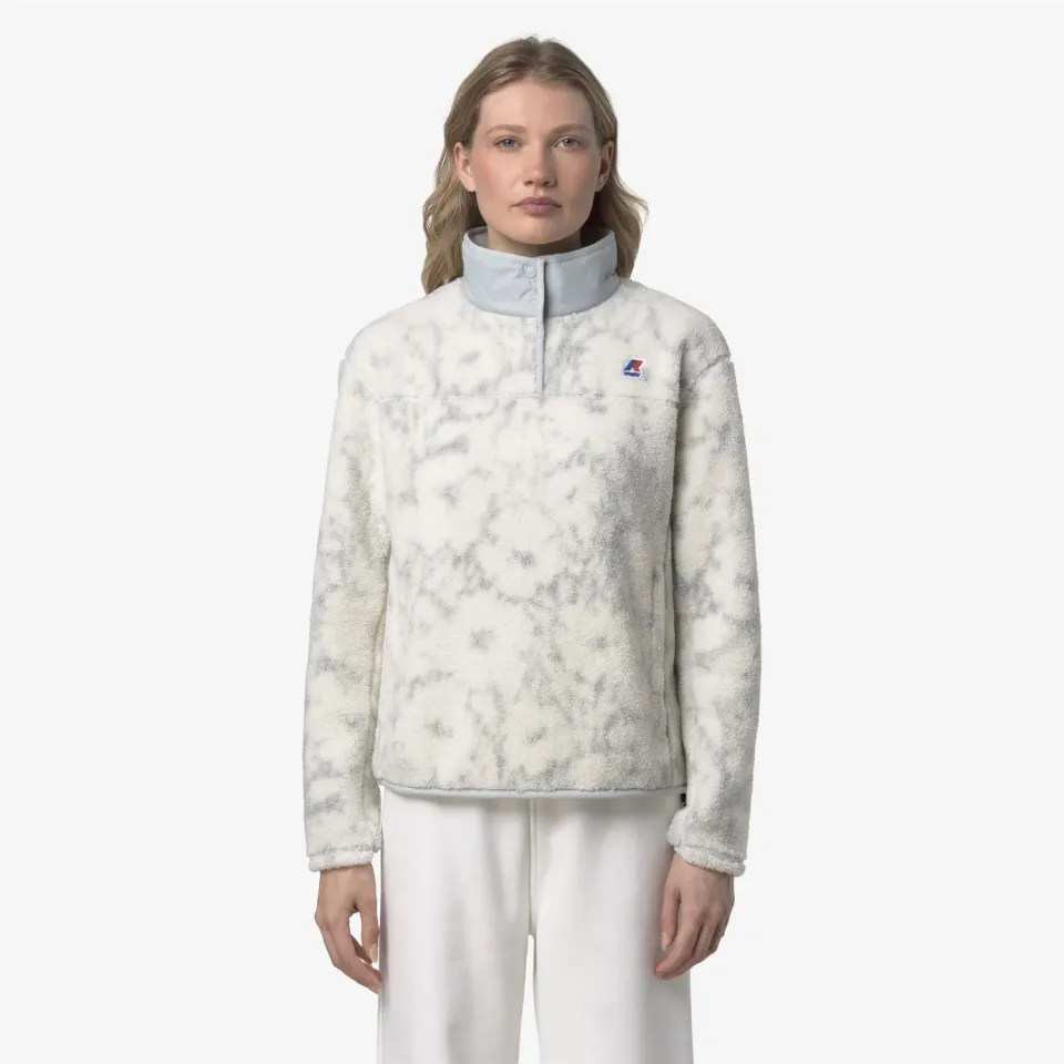 K-Way Benedicte Orsetto bluza fleece ecru cu flori
