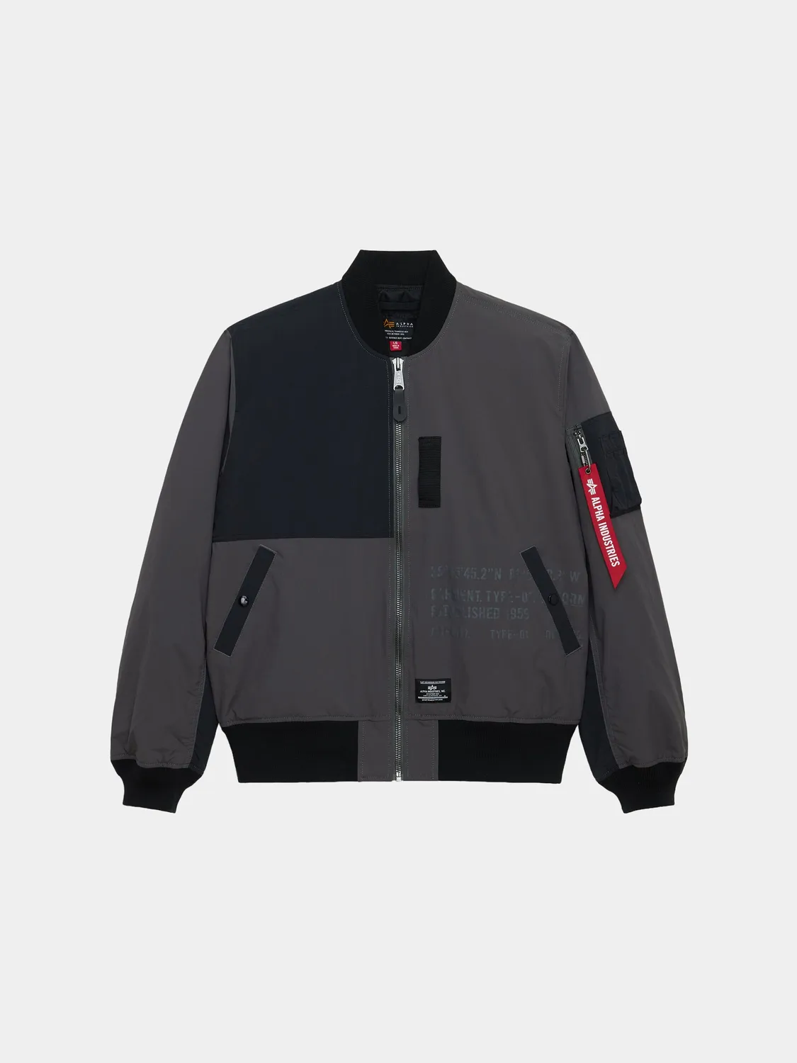 Alpha Industries L-2B Relaxed geaca zbor negru patchwork