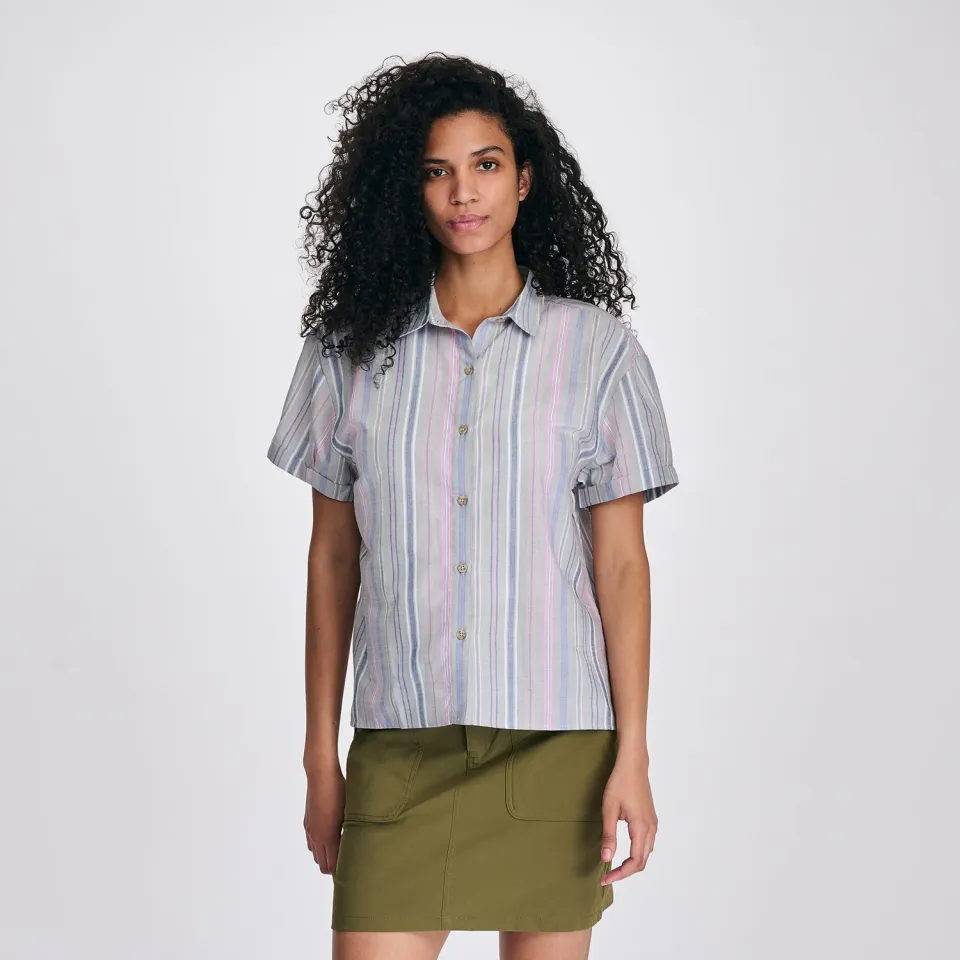 Eddie Bauer Baja cămașă damă mânecă scurtă Sand viscoză