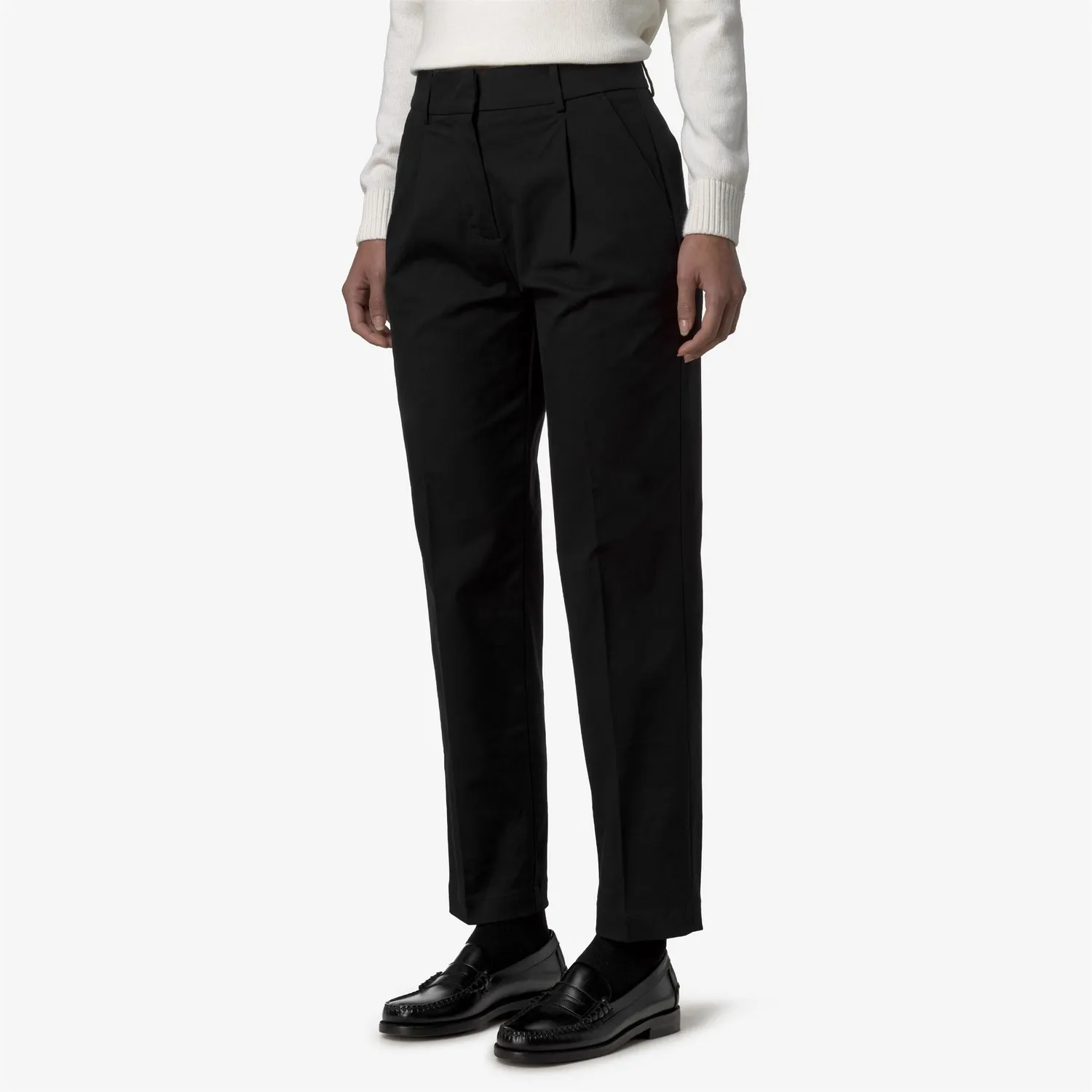 K-Way Eyre Twill Tech Peach pantaloni chino negri stretch