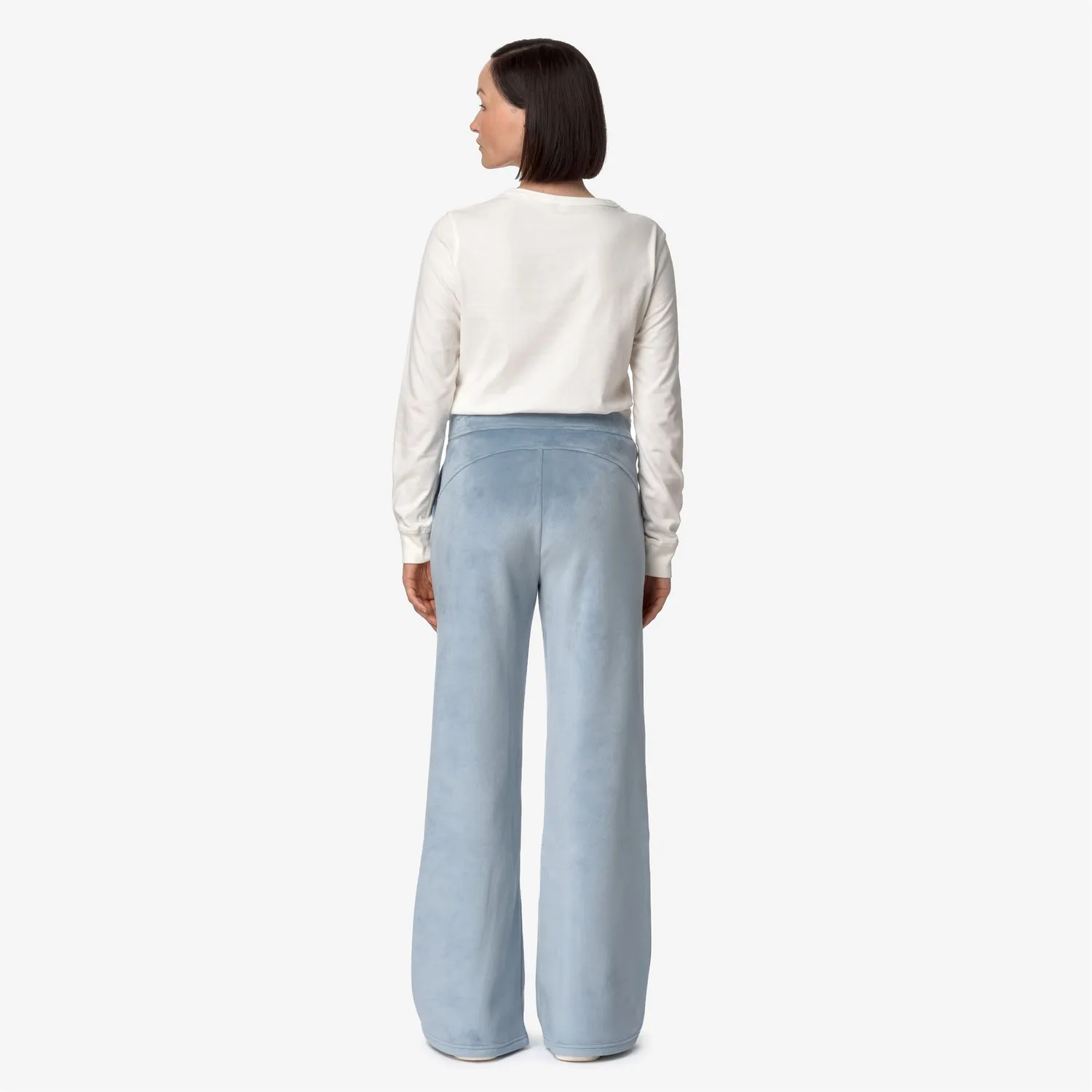 K-Way Jenny Velour Polar pantaloni evazați damă albaștri