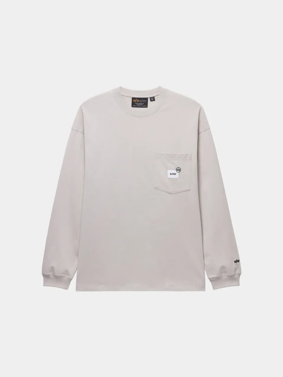 Alpha Industries UNFRM Pocket tricou maneca lunga ivory bumbac