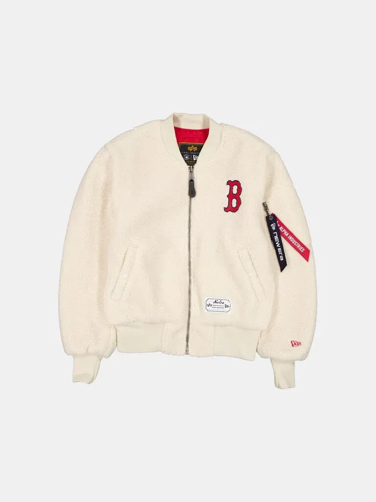 Alpha Industries Boston geaca bomber crem sherpa dama