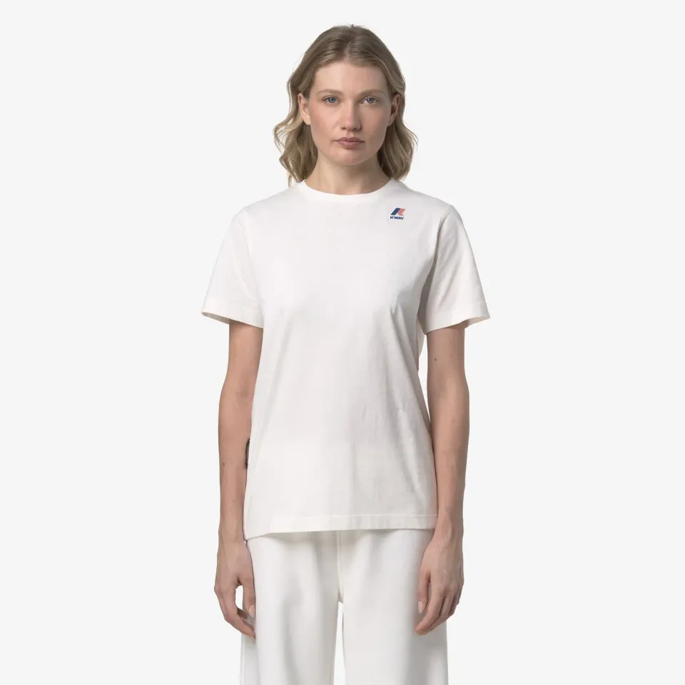 K-Way Leonide tricou unisex alb din bumbac pliabil