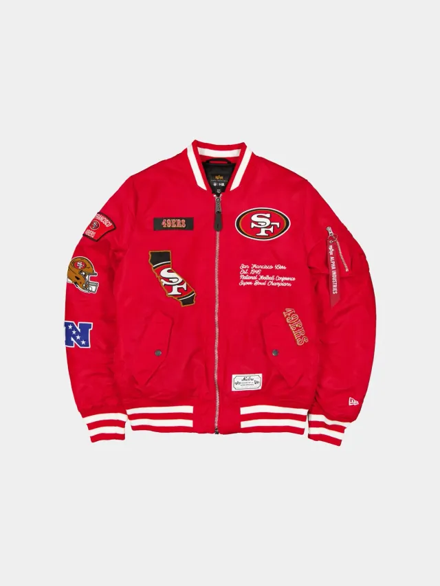 Alpha Industries MA-1 Bomber geaca rosie barbati