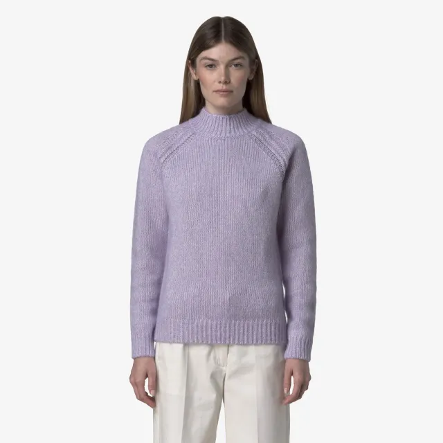 K-Way Terry pulover dama violet-off white alpaca
