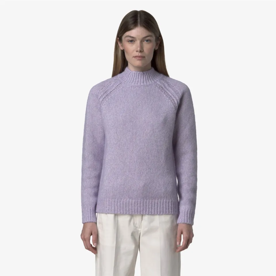 K-Way Terry pulover dama violet-off white alpaca