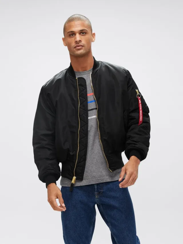 Alpha Industries MA-1 Blood Chit geaca bomber neagra nylon