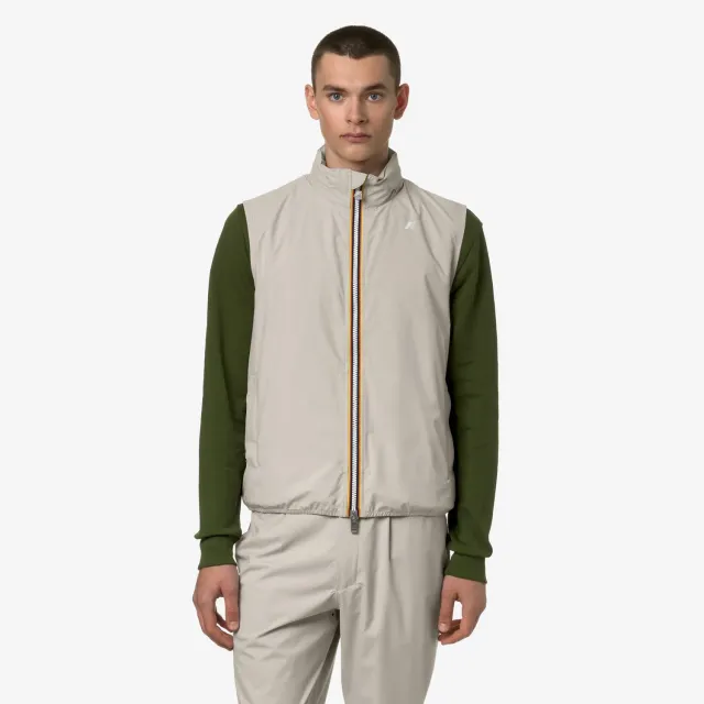 K-Way Valen Stretch Dot vesta barbati bej impermeabila