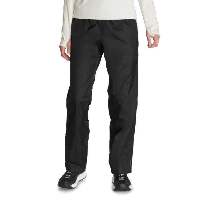 Eddie Bauer RipPac pantaloni ploaie dama negri impermeabili