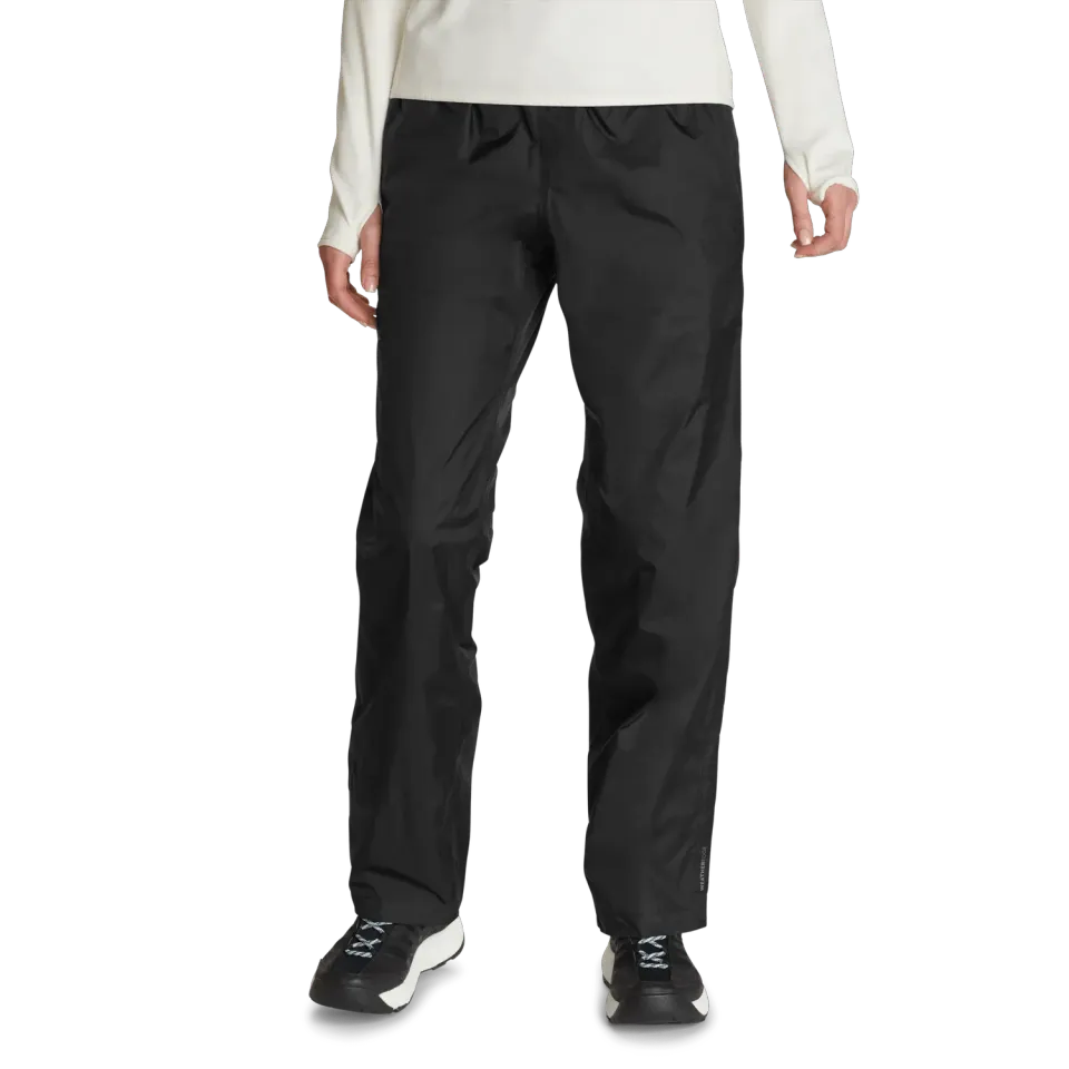 Eddie Bauer RipPac pantaloni ploaie dama negri impermeabili
