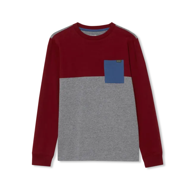Eddie Bauer Pocket Tee tricou baieti Cabernet bumbac