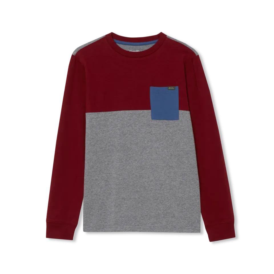 Eddie Bauer Pocket Tee tricou baieti Cabernet bumbac