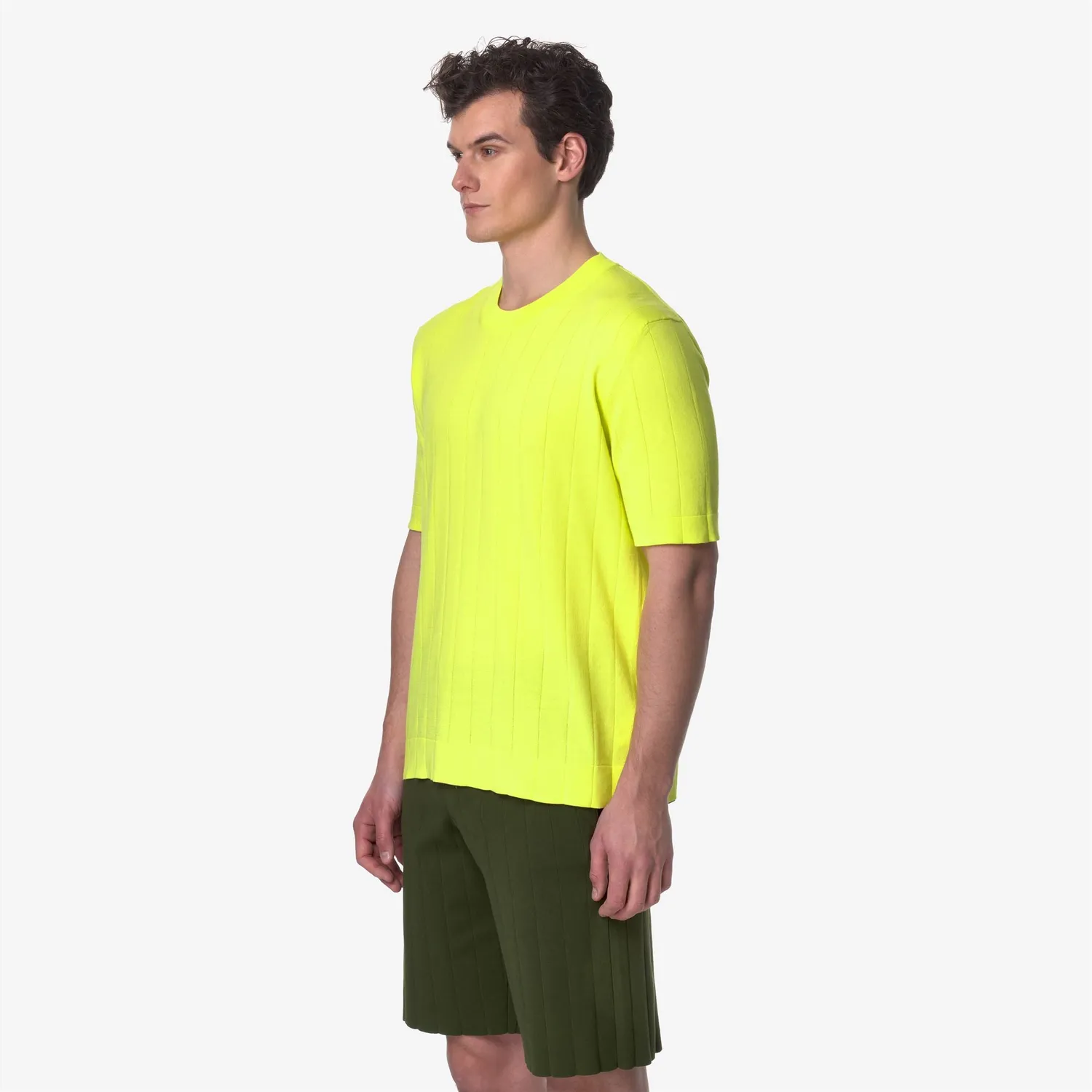 K-Way Combel Knitted pulover unisex galben bumbac