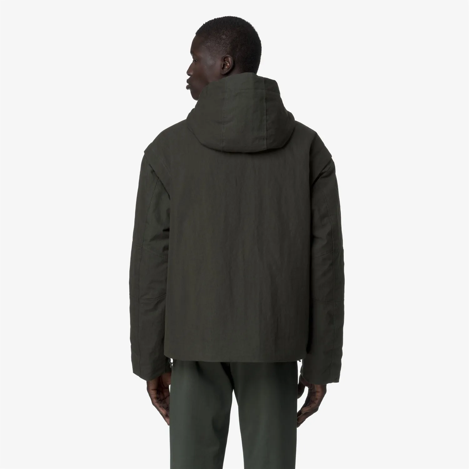 K-Way Guillermo Cotton Feel parka barbati verde calduros