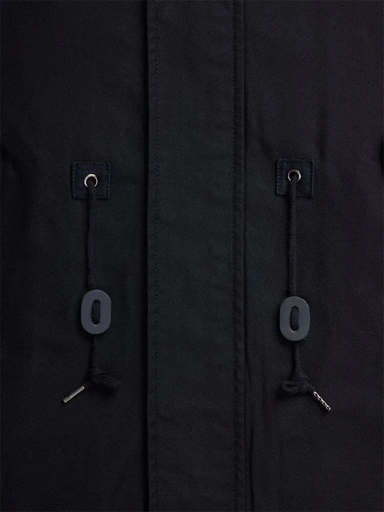 Alpha Industries M-59 Fishtail parka neagra calduroasa