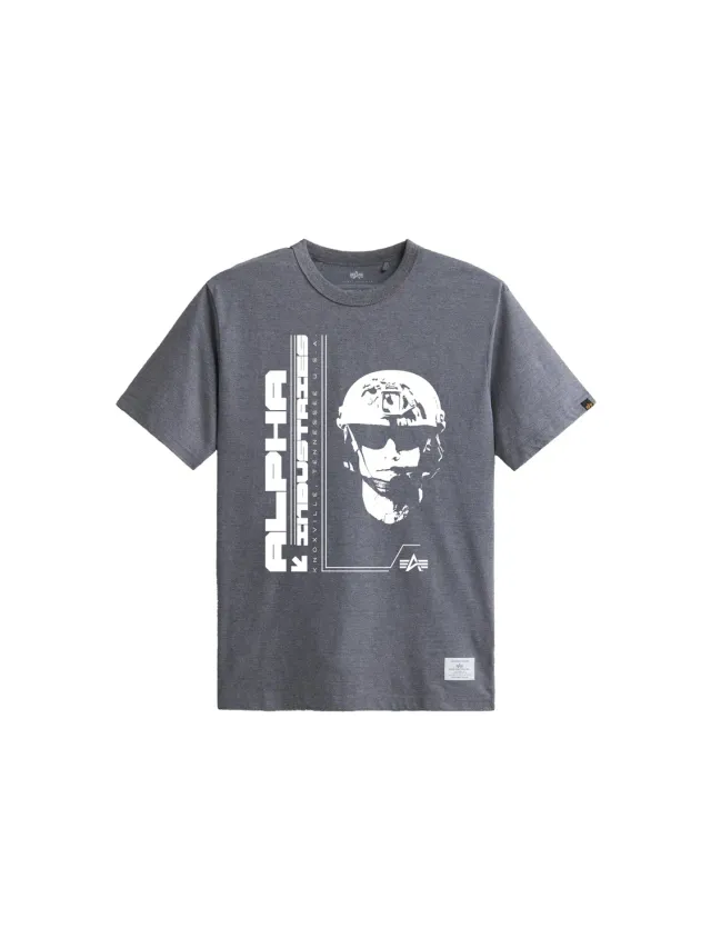 Alpha Industries Commander tricou gri carbune bumbac