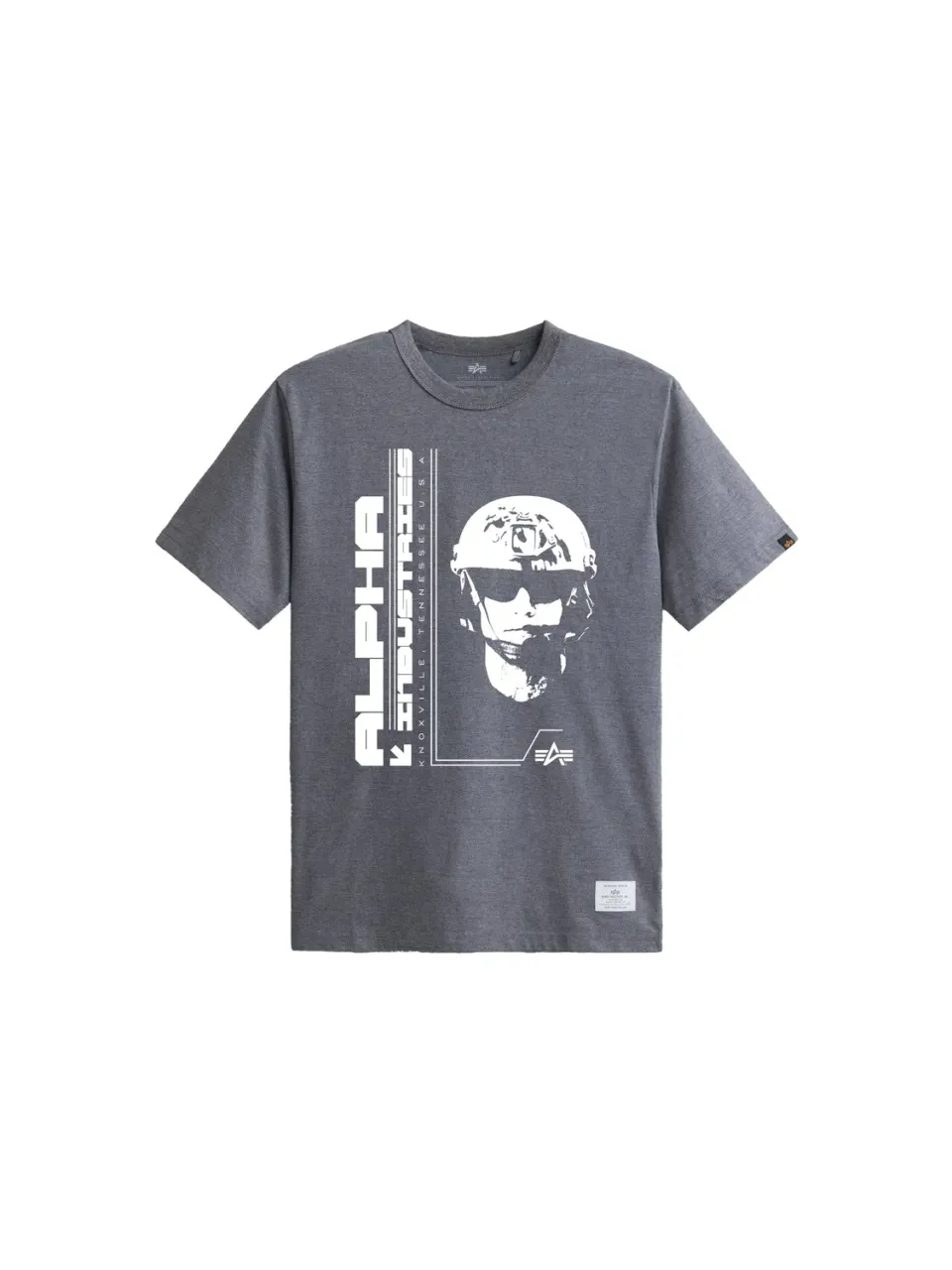 Alpha Industries Commander tricou gri carbune bumbac