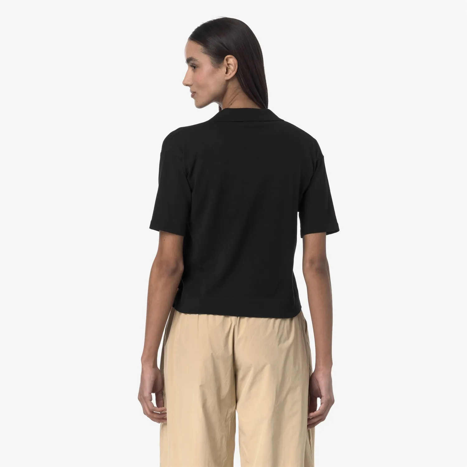 K-Way Marlhes polo dama negru bumbac egiptean