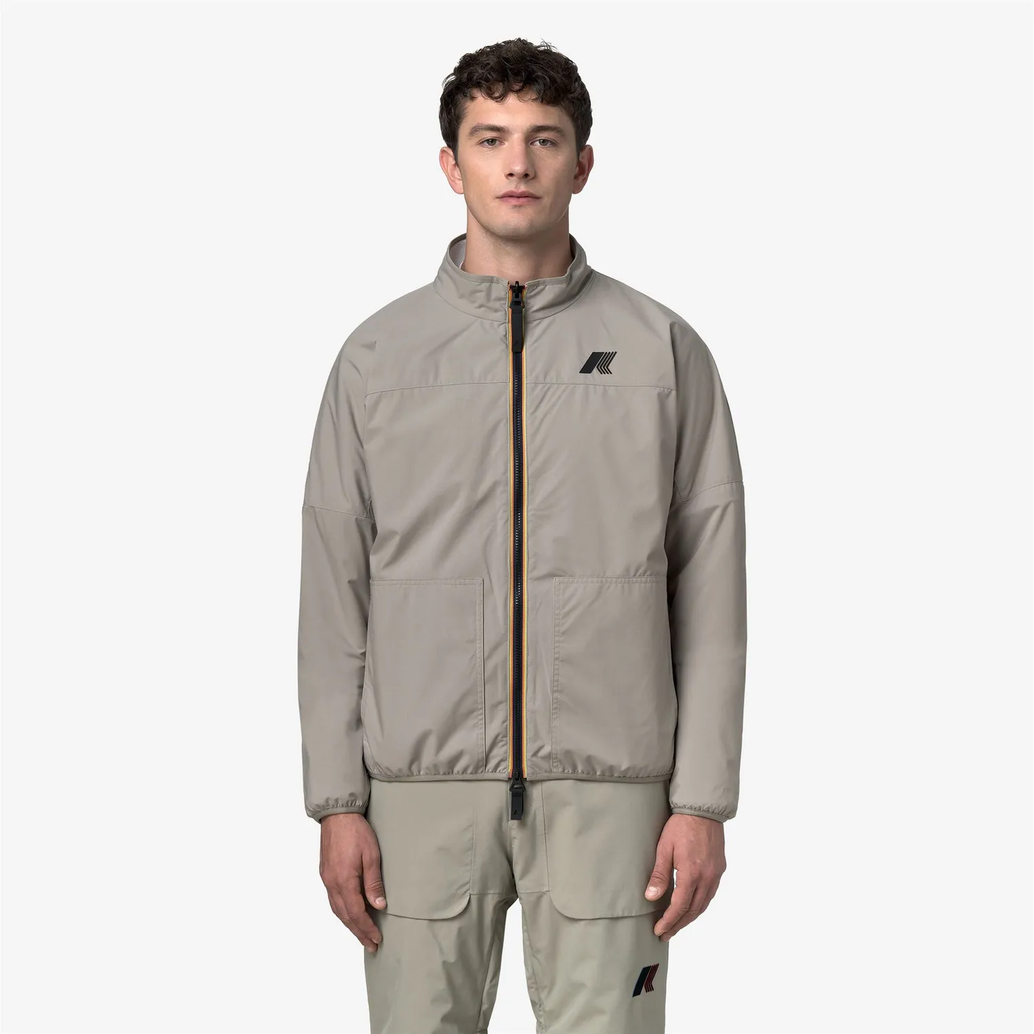 K-Way Bessanne Sherpa geaca unisex alb-verde reversibila