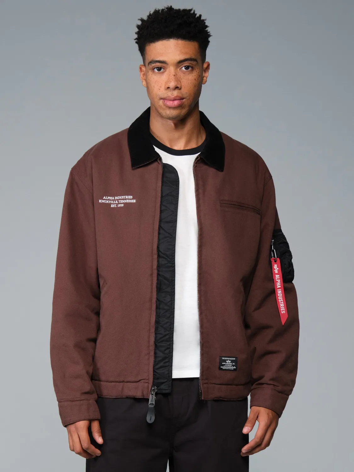 Alpha Industries Butler geacă de lucru neagră bumbac
