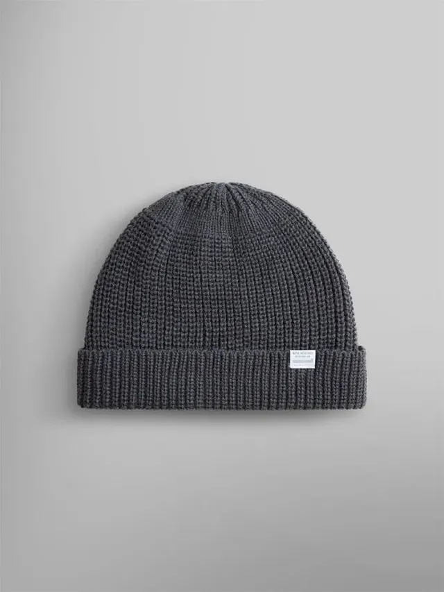 Alpha Industries Essential Watch Cap caciula charcoal lana